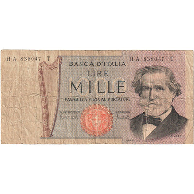 Italia, 
            
               1000 Lire, 
            
               KM:101g