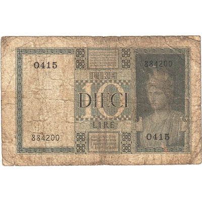 Italia, 
            
               10 Lire, 
            
               1939