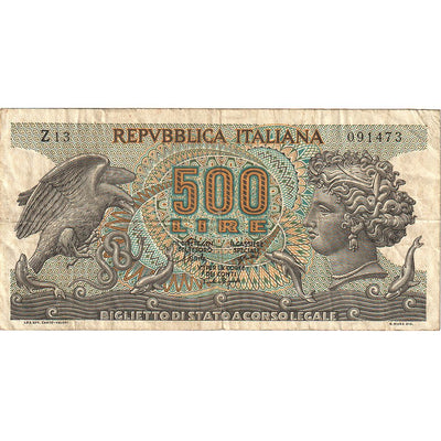 Italia, 
            
               500 Lire, 
            
               1967