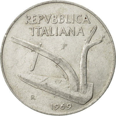 Italia, 
            
               10 Lire, 
            
               1969