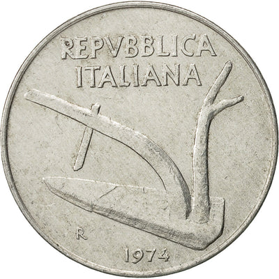 Italia, 
            
               10 Lire, 
            
               1974