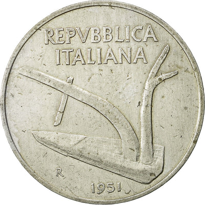 Italia, 
            
               10 Lire, 
            
               1951