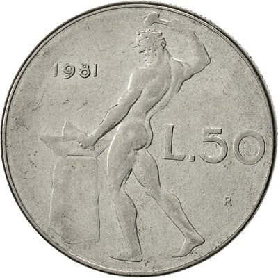 Italia, 
            
               50 Lire, 
            
               1981