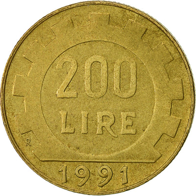 Italia, 
            
               200 Lire, 
            
               1991