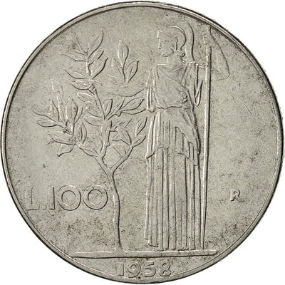 Italia, 
            
               100 Lire, 
            
               1958