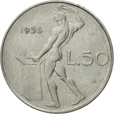 Italia, 
            
               50 Lire, 
            
               1955