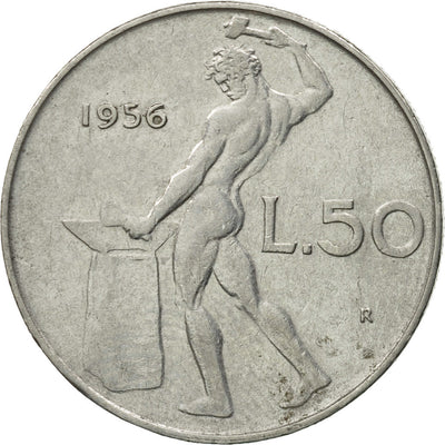 Italia, 
            
               50 Lire, 
            
               1956