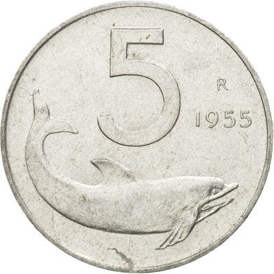 Italia, 
            
               5 Lire, 
            
               1955