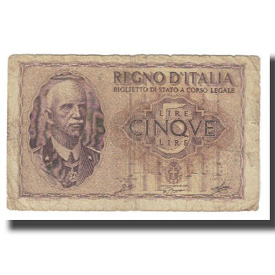 Banconote, 
            
               Italia, 
            
               5 Lire