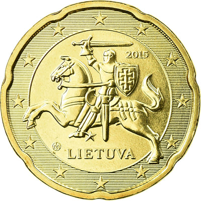 Lituania, 
            
               20 Euro Cent, 
            
               2015