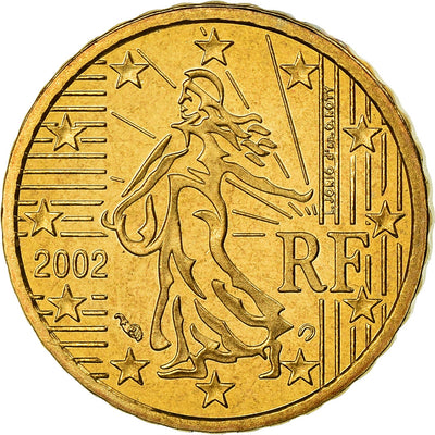 Francia, 
            
               10 Euro Cent, 
            
               2002