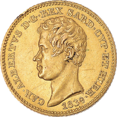 Kingdom of Sardinia, 
            
               Carlo Alberto, 
            
               10 Lire